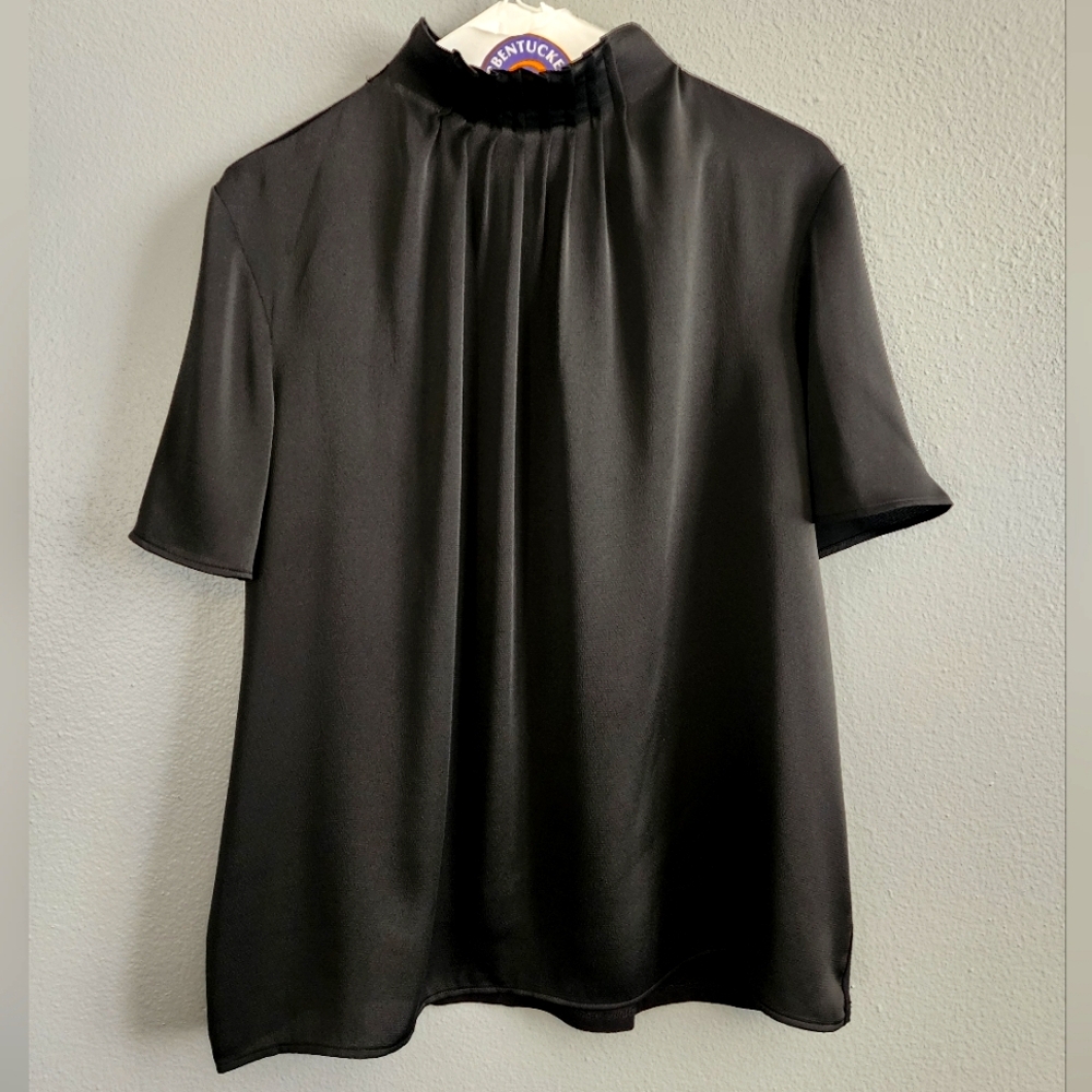 Ted Baker Pleated Mock Neck Blouse